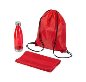 Спортивный набор с бутылкой и полотенцем «Beginner», красный
