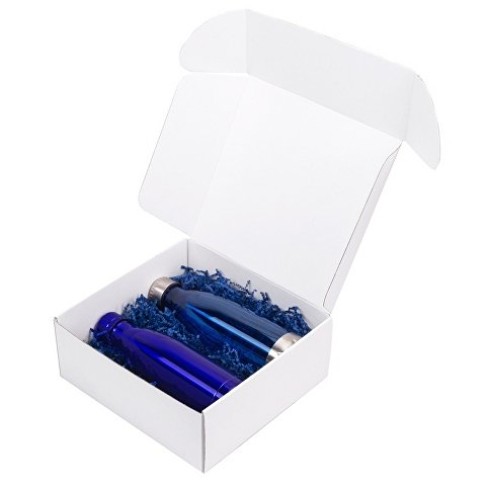 Подарочный набор с термосом и бутылкой «Bottle set», синий