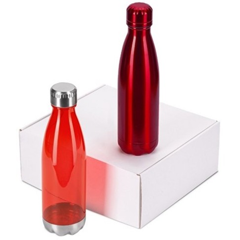 Подарочный набор с термосом и бутылкой «Bottle set», красный