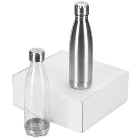 Подарочный набор с термосом и бутылкой «Bottle set», серебристый
