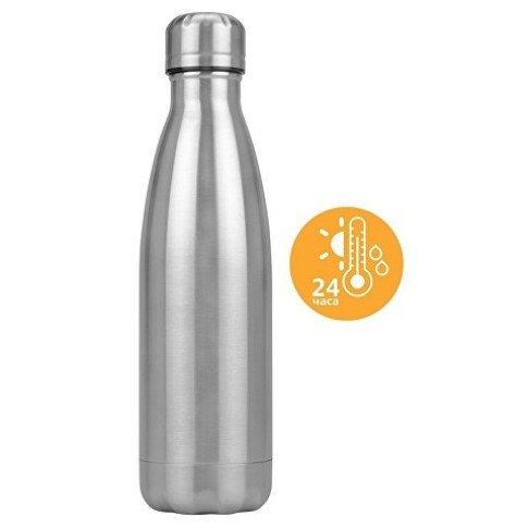 Подарочный набор с термосом и бутылкой «Bottle set», серебристый
