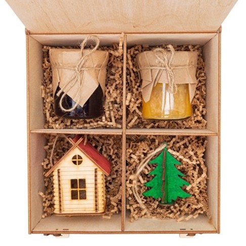 Подарочный набор «Decoration Deluxe» 2.0 с двумя видами варенья, натуральный