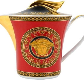 Чайник Versace «Medusa», красный/золотистый (Р)