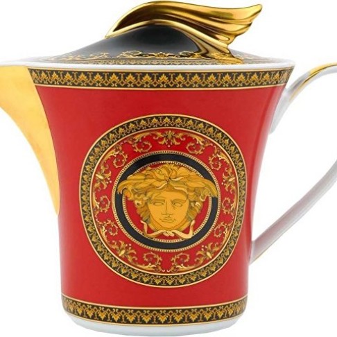 Чайник Versace «Medusa», красный/золотистый (Р) Чайник Versace «Medusa», красный/золотистый (Р)