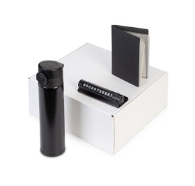 Подарочный набор «Premier» с термокружкой, парковочной визиткой и обложкой для документов Подарочный набор «Premier» с термокружкой, парковочной визиткой и обложкой для документов