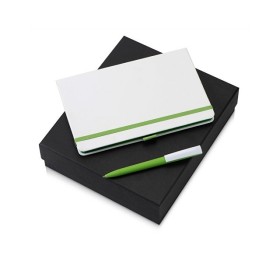 Подарочный набор «Jacque white» 2.0. с ручкой и блокнотом, зеленое яблоко Подарочный набор «Jacque white» 2.0. с ручкой и блокнотом, зеленое яблоко