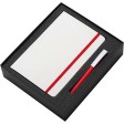 Подарочный набор «Jacque white» 2.0. с ручкой и блокнотом, красный
