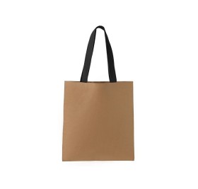 Сумка-шопер Papyrus из моющейся крафт-бумаги, натуральный/черный (Р)