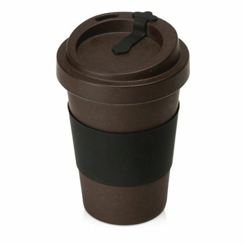 Стакан из кофе с силиконовой манжетой «Latte», коричневый (Р)