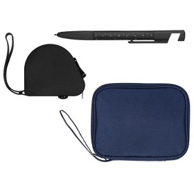 Подарочный набор с ручкой и рулеткой, черный