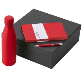 Подарочный набор с блокнотом С1, металлической ручкой и термобутылкой, красный Подарочный набор с блокнотом С1, металлической ручкой и термобутылкой, красный