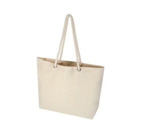 Florida пляжная эко-сумка из переработанного материала, сертифицированного по стандарту GRS, плотностью 270 г/м² 18L - Натуральный / Натуральный