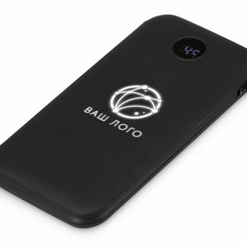 Внешний беспроводной аккумулятор с подсветкой лого «Astro», 10000 mAh, черный