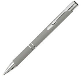 Ручка металлическая шариковая C1 софт-тач, серый (Р)