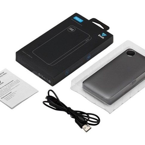 Внешний аккумулятор с дисплеем «Mild», 10 000 mAh, темно-серый