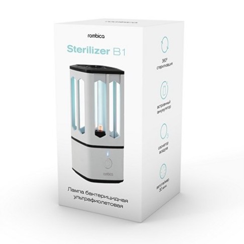 Портативная лампа бактерицидная ультрафиолетовая Rombica Sterilizer B1, белый/черный (Р)