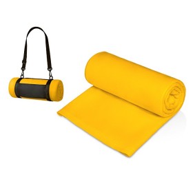 Плед «Нежность» с плечевым ремнем, желтый