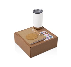 Подарочный набор из пробки с блокнотом, ручкой и термокружкой Подарочный набор из пробки с блокнотом, ручкой и термокружкой