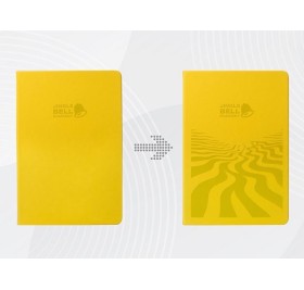 Бизнес-блокнот А5 «C2» soft-touch, желтый, с УФ печатью Бизнес-блокнот А5 «C2» soft-touch, желтый, с УФ печатью