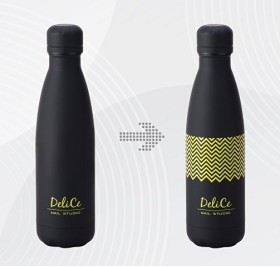 Вакуумная термобутылка «Vacuum bottle C1», soft touch, 500 мл, черный, с УФ печатью