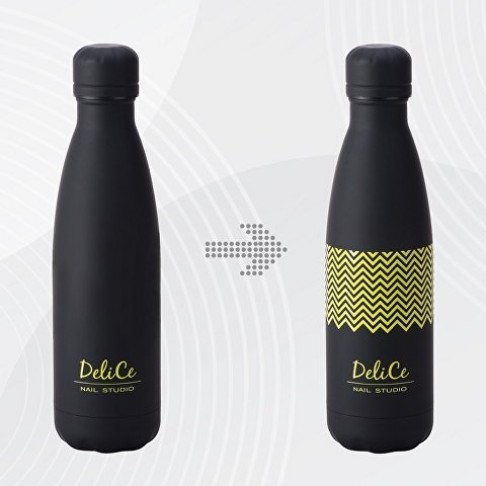 Вакуумная термобутылка «Vacuum bottle C1», soft touch, 500 мл, черный, с УФ печатью