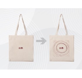 Сумка «Donny» с донной складкой и парусиновыми ручками, натуральный, с DTF (полноцвет)