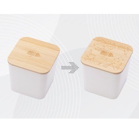 Eмкость для хранения «Flake», бежевый, натуральный, с гравировкой