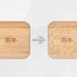 Eмкость для хранения «Flake», бежевый, натуральный, с гравировкой