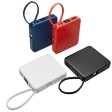 Внешний аккумулятор со встроенным кабелем USB-C «Дэнси», 5000 мАч, темно-синий