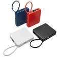 Внешний аккумулятор со встроенным кабелем USB-C «Дэнси», 5000 мАч, белый