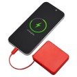 Внешний аккумулятор со встроенным кабелем USB-C «Дэнси», 5000 мАч, красный