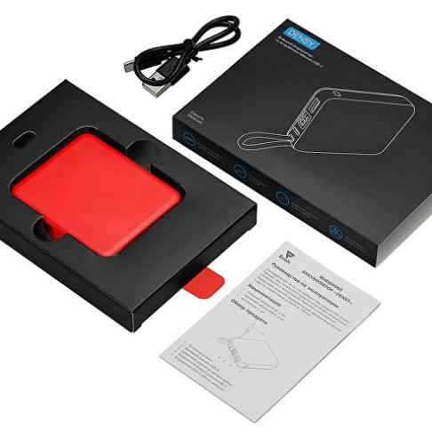 Внешний аккумулятор со встроенным кабелем USB-C «Дэнси», 5000 мАч, красный Внешний аккумулятор со встроенным кабелем USB-C «Дэнси», 5000 мАч, красный