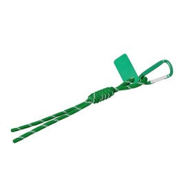 Брелок-веревочка на карабине, зеленый