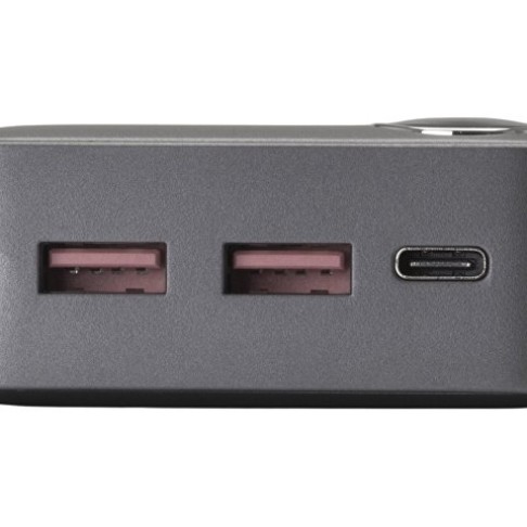 Внешний аккумулятор «Mild Pro» c быстрой зарядкой QC/PD, 20 000 mAh, серый (Р)