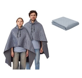 Пончо Cappy с капюшоном на липучке в мешке, серый