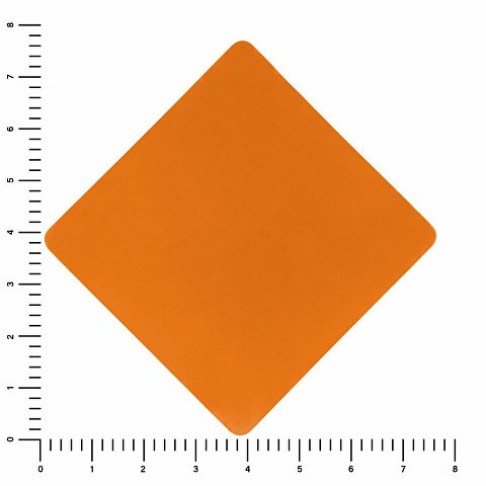 ПАТЧ РОМБ soft-touch (оранжевый) 7,6 х 7,6 см