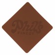ПАТЧ РОМБ soft-touch (коричневый) 7,6 х 7,6 см