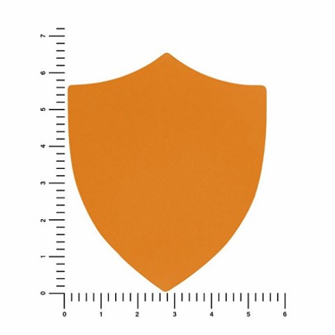 ПАТЧ ЩИТ soft-touch (оранжевый ) 6,6 х 5,5 см