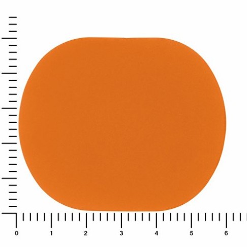 ПАТЧ ОВАЛ soft-touch (оранжевый ) 6,0 х 5,0 см