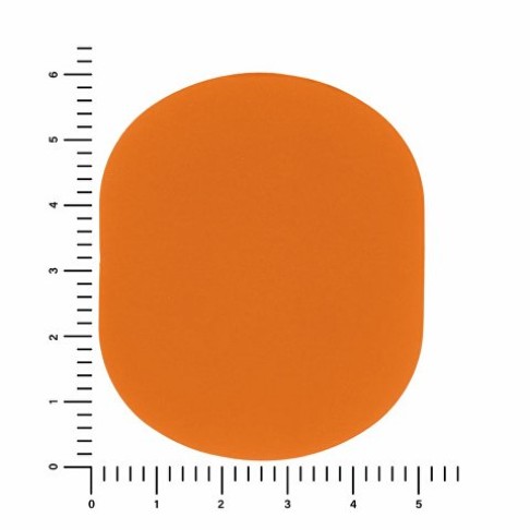 ПАТЧ ОВАЛ soft-touch (оранжевый ) 6,0 х 5,0 см