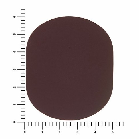 ПАТЧ ОВАЛ soft-touch (коричневый ) 6,0 х 5,0 см