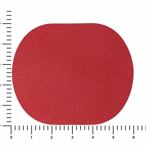 ПАТЧ ОВАЛ nubuk (красный) 6,0 х 5,0 см