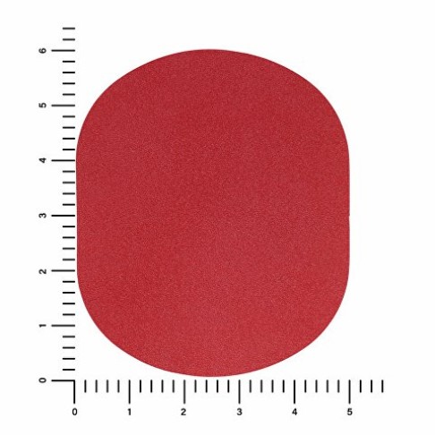 ПАТЧ ОВАЛ nubuk (красный) 6,0 х 5,0 см