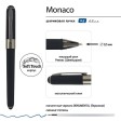 Ручка пластиковая шариковая «Monaco», 0,5мм, синие чернила, черный/вороненая сталь
