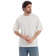 Футболка Kyoto из джерси 180 г/м2 с пич отделкой, унисекс, молочный