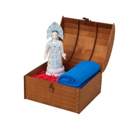 Подарочный набор: кукла фарфоровая, плед флисовый, голубой/синий Подарочный набор: кукла фарфоровая, плед флисовый, голубой/синий