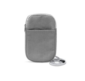 Сумка для мобильного телефона BUSNIX из вельветовой ткани, серый