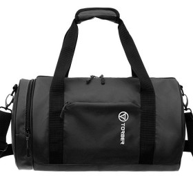 Сумка спортивная TORBER Mobi, чёрный, полиэстер 900D с PU покрытием, 45 х 25 х 25 см