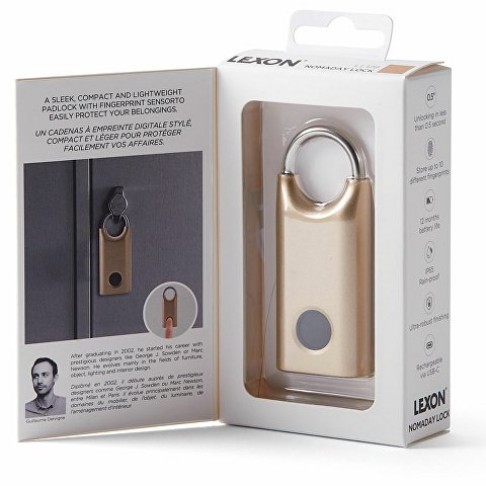 Замок с сенсором Noma Lock, темно-серый Замок с сенсором Noma Lock, темно-серый