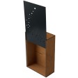 Подарочная коробка из фанеры Constellation 330х220х100 мм, фанера 6 мм, крышка на выдвижных пазах черная ЛХДФ 3 мм, бечевка